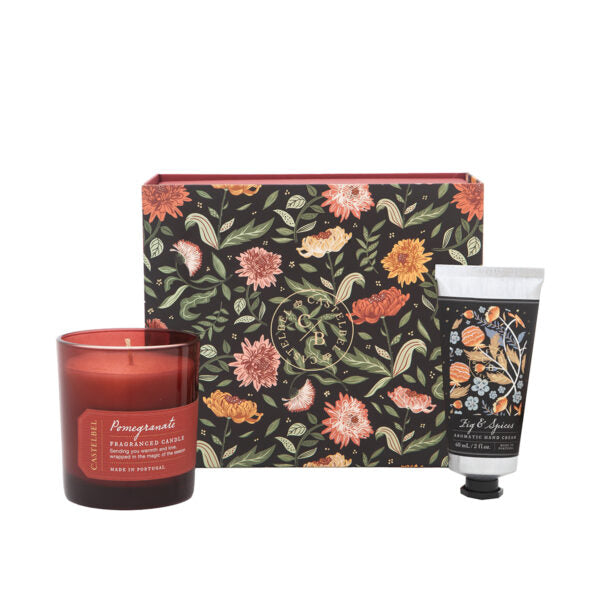 Coffret Vela Romã & Creme de Mãos Figo e Especiarias